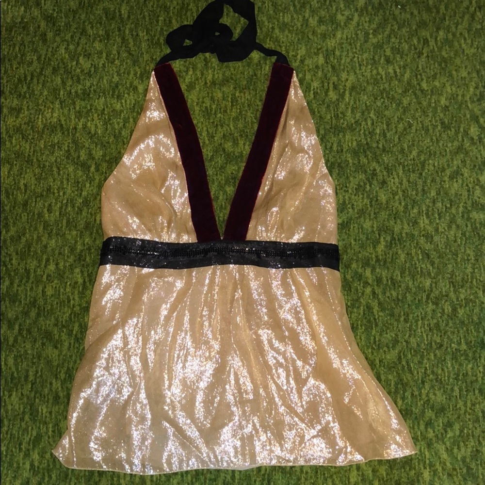 Shimmery halter top